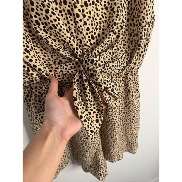 She and Sky Leopard Print Romper L - Picture 2 of 10